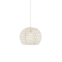 Currey & Company 9000-0909 Piero 1-Light Multi-Drop Pendant in White/Painted Silver 1