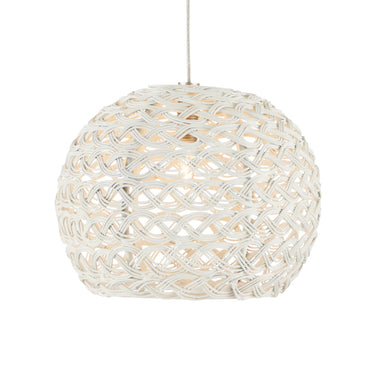 Currey & Company 9000-0912 Piero Round 15-Light Multi-Drop Pendant in White/Painted Silver 2