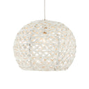 Currey & Company 9000-0913 Piero Rectangular 15-Light Multi-Drop Pendant in White/Painted Silver 2