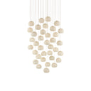Currey & Company 9000-0915 Piero 36-Light Multi-Drop Pendant in White/Painted Silver 1