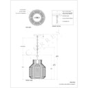 Currey & Company 9000-0922 Mali 1 Light Pendant in Satin Black/Khaki/Kraft Paper Twine 8