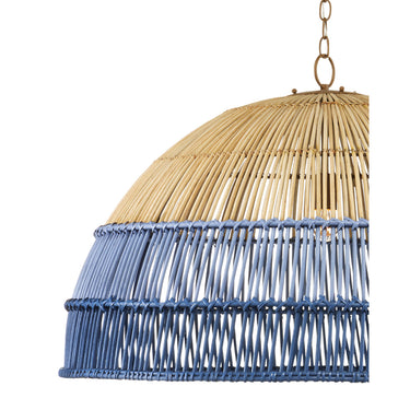 Currey & Company 9000-0924 Senjyo 1 Light Pendant in Khaki/Cornflower Blue/Bluebonnet 2