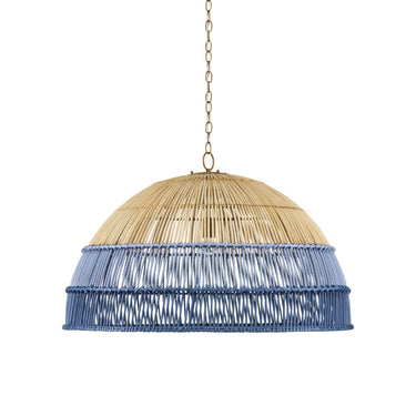 Currey & Company 9000-0924 Senjyo 1 Light Pendant in Khaki/Cornflower Blue/Bluebonnet 3