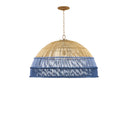 Currey & Company 9000-0924 Senjyo 1 Light Pendant in Khaki/Cornflower Blue/Bluebonnet 4