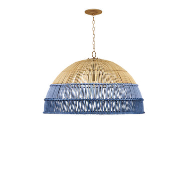 Currey & Company 9000-0924 Senjyo 1 Light Pendant in Khaki/Cornflower Blue/Bluebonnet 4