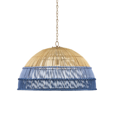 Currey & Company 9000-0924 Senjyo 1 Light Pendant in Khaki/Cornflower Blue/Bluebonnet 1
