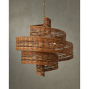 Currey & Company 9000-0925 Saisei Grande 5 Light Chandelier in Khaki/Natural Rattan 7