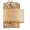 Currey & Company 9000-0926 Isola 4 Light Pendant in Khaki/Natural Water Hyacinth 2