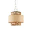 Currey & Company 9000-0926 Isola 4 Light Pendant in Khaki/Natural Water Hyacinth 3