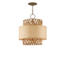 Currey & Company 9000-0926 Isola 4 Light Pendant in Khaki/Natural Water Hyacinth 5