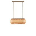 Currey & Company 9000-0927 Isola 6 Light Chandelier in Khaki/Natural Water Hyacinth 6