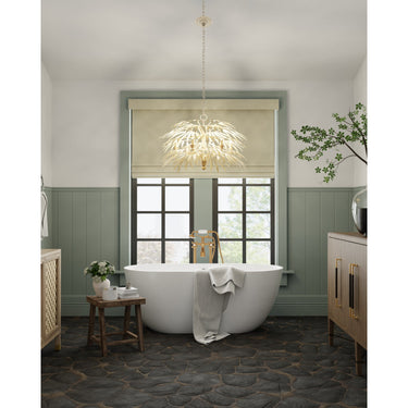 Currey & Company 9000-0930 Calliope 5 Light Chandelier in Coco Cream 8