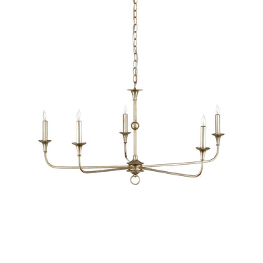 Currey & Company 9000-0933 Nottaway Small 5 Light Chandelier in Champagne 3