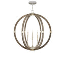Currey & Company 9000-0941 Bastian Orb 6 Light Chandelier in Chateau Gray/Contemporary Silver Leaf 5