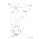 Currey & Company 9000-0941 Bastian Orb 6 Light Chandelier in Chateau Gray/Contemporary Silver Leaf 7