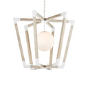 Currey & Company 9000-0957 Bastian 1 Light Globe Pendant in Sugar White/Sandstone 3