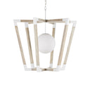 Currey & Company 9000-0957 Bastian 1 Light Globe Pendant in Sugar White/Sandstone 4