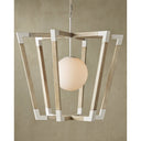 Currey & Company 9000-0957 Bastian 1 Light Globe Pendant in Sugar White/Sandstone 5