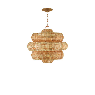 Currey & Company 9000-C Antibes 18 Light Chandelier in Khaki/Natural 12