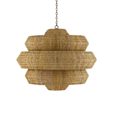 Currey & Company 9000-C Antibes 18 Light Chandelier in Khaki/Natural 4