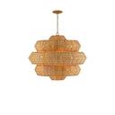 Currey & Company 9000-C Antibes 18 Light Chandelier in Khaki/Natural 5