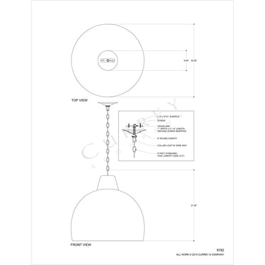 Currey & Company 9000-C1 Earthshine Large Pendant 14