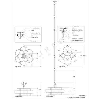 Currey & Company 9000-C6 Grand Lotus Chandelier 9