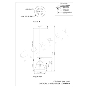Currey & Company 9000-C7 Lumley Pendant 6