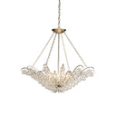Currey & Company 9000 Quantum 4 Light Chandelier in Contemporary Silver Leaf 1
