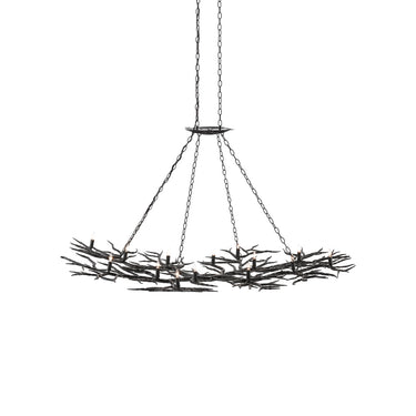 Currey & Company 9007 Rainforest 14 Light Chandelier in Rustic Bronze 1