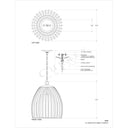 Currey & Company 9099 Carling Pendant in Old Iron/Polished Fruitwood 4