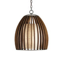 Currey & Company 9099 Carling Pendant in Old Iron/Polished Fruitwood 1