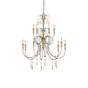 Currey & Company 91-C Hannah 12 Light Chandelier in Stockholm White/Rust 5