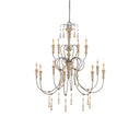 Currey & Company 91-C Hannah 12 Light Chandelier in Stockholm White/Rust 1