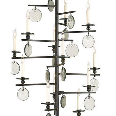 Currey & Company 91 Sethos 12 Light Chandelier in Old Iron 2