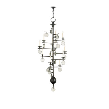 Currey & Company 91 Sethos 12 Light Chandelier in Old Iron 3