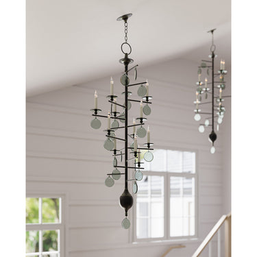 Currey & Company 91 Sethos 12 Light Chandelier in Old Iron 5