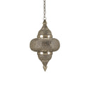 Currey & Company 9103 Tangiers Pendant in Nickel/Copper/Lacquer/Amber 1