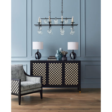 Currey & Company 9124 Sethos Rectangular 8 Light Chandelier in Old Iron 6