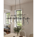 Currey & Company 9124 Sethos Rectangular 8 Light Chandelier in Old Iron 7