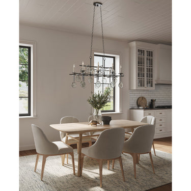 Currey & Company 9124 Sethos Rectangular 8 Light Chandelier in Old Iron 8