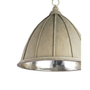 Currey & Company 9149 Fenchurch Pendant in Oyster Cream/Silver Leaf 2
