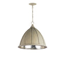 Currey & Company 9149 Fenchurch Pendant in Oyster Cream/Silver Leaf 3