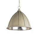 Currey & Company 9149 Fenchurch Pendant in Oyster Cream/Silver Leaf 1