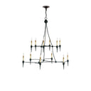 Currey & Company 9157 Danielli 12 Light Chandelier in French Black 3