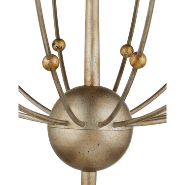 Currey & Company 9159 Paradox 28 Light Chandelier in Silver Granello/Gold Leaf 3