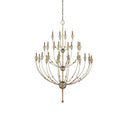 Currey & Company 9159 Paradox 28 Light Chandelier in Silver Granello/Gold Leaf 4