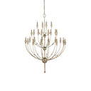 Currey & Company 9159 Paradox 28 Light Chandelier in Silver Granello/Gold Leaf 1