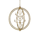 Currey & Company 9236 Aphrodite Orb 14 Light Chandelier in Gold Granello/Antique Mirror 1