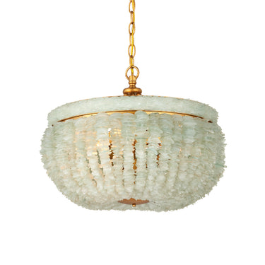 Currey & Company 9251 Bayou Pendant in Contemporary Gold Leaf/Seaglass 4